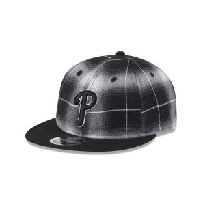 Black and White Plaid Retro Crown 9FIFTY Snapback
