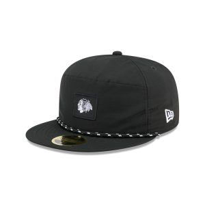 Black Poly Rope Split Panel 59FIFTY Fitted