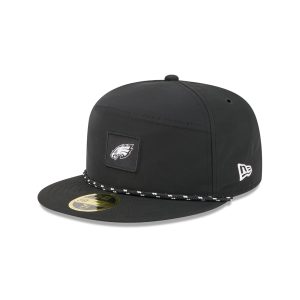 Black Poly Rope Split Panel 59FIFTY Fitted