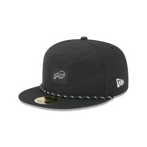 Black Poly Rope Split Panel 59FIFTY Fitted
