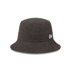 Washed Twill Black Bucket Hat