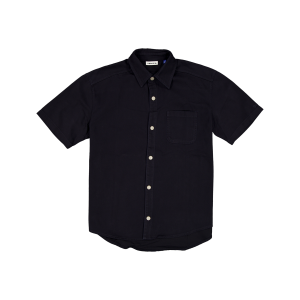 Brushed Cotton Navy Button Up Shirt