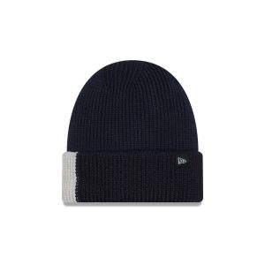 Merino Wool Color Block Navy Cuff Knit