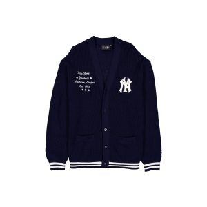 Collegiate Script Navy Cardigan