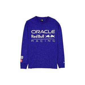 Linear Graphic Blue Long-Sleeve T-Shirt