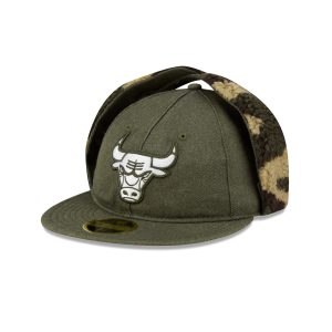 Three Looms Cotton Twill Camo Retro Crown Dog Ear 59FIFTY Fitted