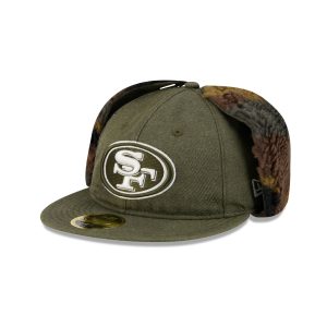 Three Looms Cotton Twill Camo Retro Crown Dog Ear 59FIFTY Fitted