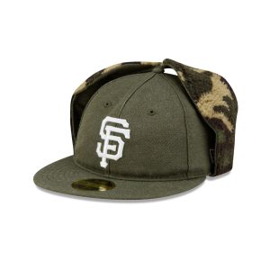 Three Looms Cotton Twill Camo Retro Crown Dog Ear 59FIFTY Fitted