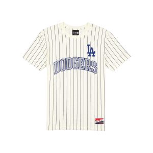 Throwback Applique Pinstripe Chrome White T-Shirt
