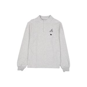 Logo Essentials Heather Gray Quarter Zip