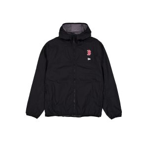 Logo Essentials Black Full-Zip Windbreaker