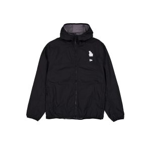 Logo Essentials Black Full-Zip Windbreaker