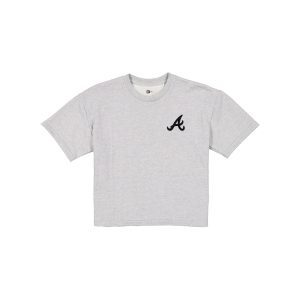 Glam Game Women's Cropped Heather Gray T-Shirt
