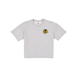 Glam Game Women's Cropped Heather Gray T-Shirt