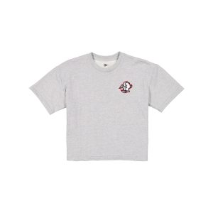 Glam Game Women's Cropped Heather Gray T-Shirt