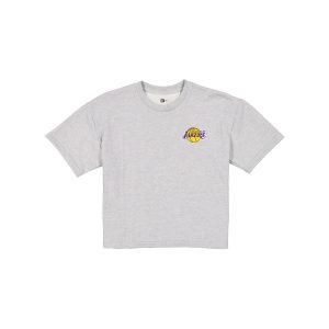 Glam Game Women's Cropped Heather Gray T-Shirt