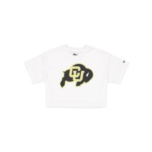 Summer Women's White Cropped Jersey T-Shirt