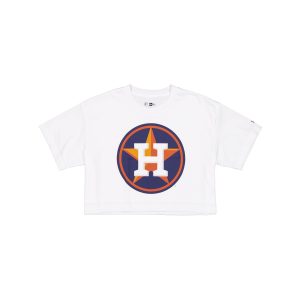 Summer Women's White Cropped Jersey T-Shirt