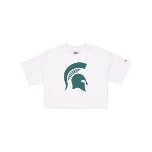 Summer Women's White Cropped Jersey T-Shirt