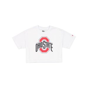 Summer Women's White Cropped Jersey T-Shirt