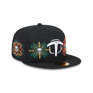 Day of the Dead Skull & Flowers 59FIFTY Fitted