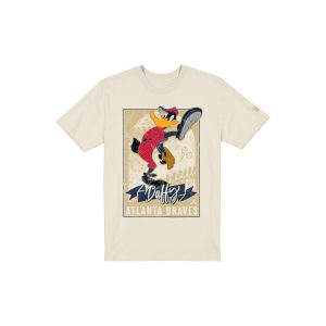 Daffy Duck Pitch Chrome White T-Shirt