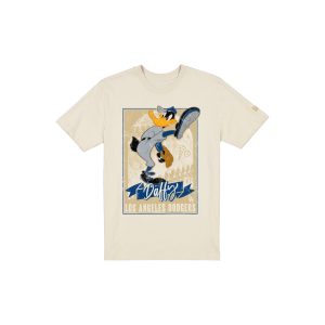 Daffy Duck Pitch Chrome White T-Shirt