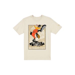 Daffy Duck Pitch Chrome White T-Shirt