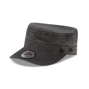 Pigment Dye Black Military Cap
