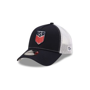 Men's National Team Navy 9FORTY A-Frame Trucker