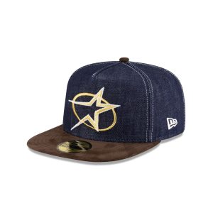 Houston Pack Denim Alternate Cooperstown Logo 59FIFTY A-Frame Fitted