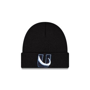 Black Logo Cuff Knit Beanie
