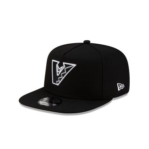 Upside Down Logo Black 9FIFTY A-Frame Snapback