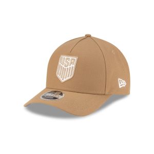 U.S. Soccer Men's National Team Khaki 9FORTY M-Crown A-Frame Snapback