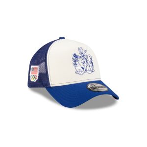 Winter Olympics Looney Tunes Chrome White 9FORTY A-Frame Trucker