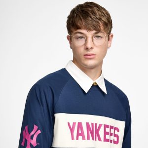 Color Block Dress Blues Long Sleeve T-Shirt